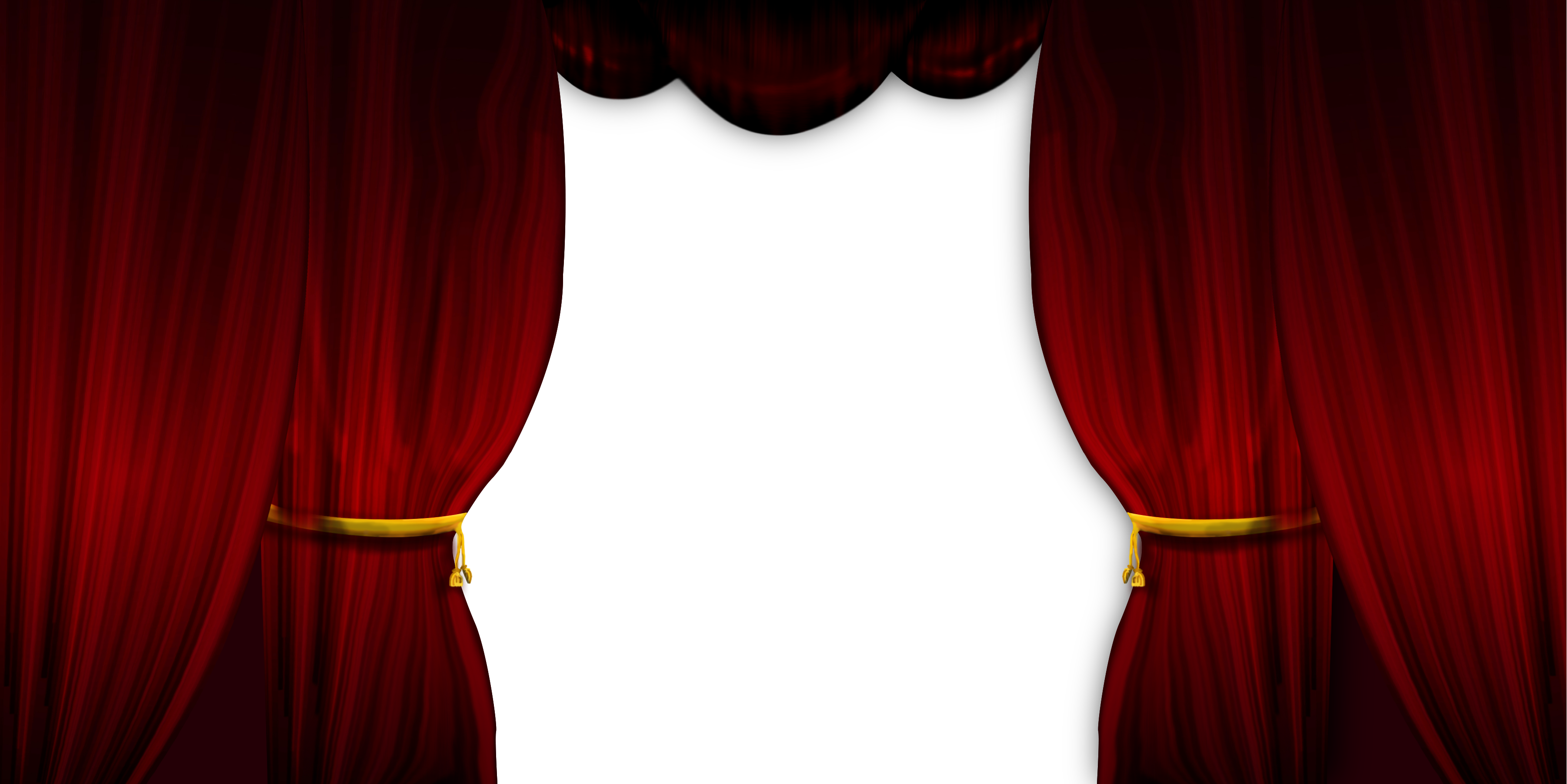 Theatre red curtains stage drapery opening scene